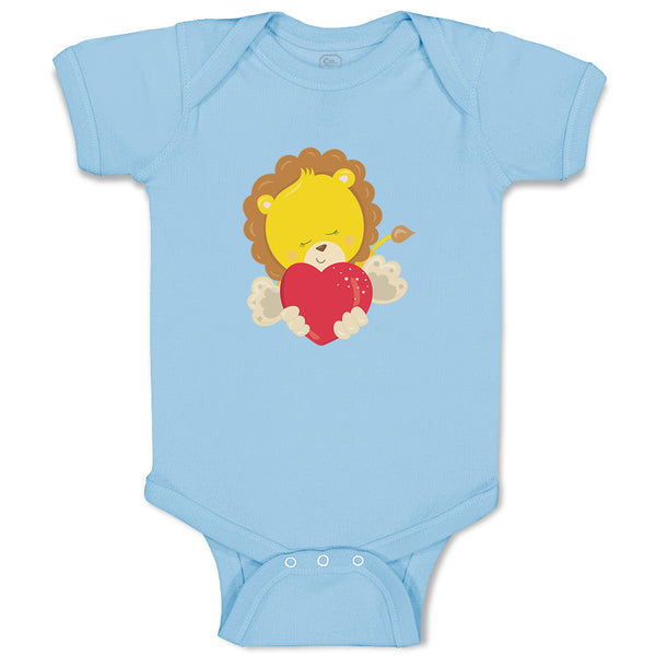 Baby Clothes Safari Valentine Lion Holidays and Occasions Valentins Day Cotton