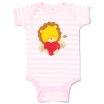 Baby Clothes Safari Valentine Lion Holidays and Occasions Valentins Day Cotton