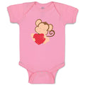 Baby Clothes Safari Valentine Monkey Holidays and Occasions Valentins Day Cotton