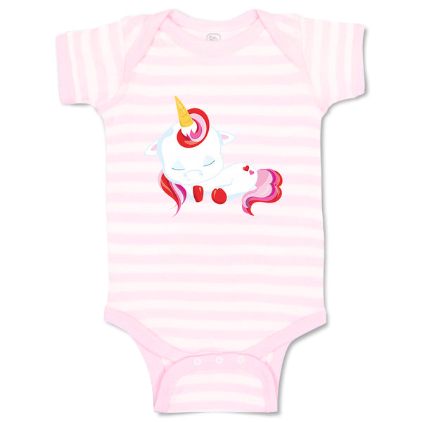 Baby Clothes Valentine Unicorn Sleeps Holidays and Occasions Valentins Day