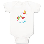 Baby Clothes Christmas Unicorn Walks Close Eyes Christmas Baby Bodysuits Cotton