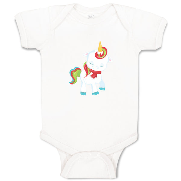 Baby Clothes Christmas Unicorn Walks Close Eyes Christmas Baby Bodysuits Cotton