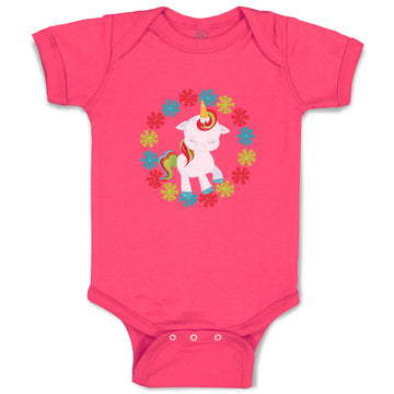 Baby Clothes Christmas Unicorn Wreath Holidays and Occasions Christmas Cotton