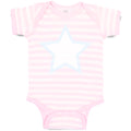 Baby Clothes White Star 4Th of July Independence Baby Bodysuits Cotton