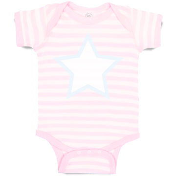 Baby Clothes White Star 4Th of July Independence Baby Bodysuits Cotton