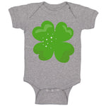 Baby Clothes Irish Clover Dark Green Sparkle St Patrick's Day Baby Bodysuits