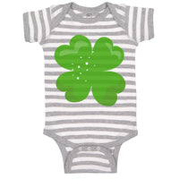 Baby Clothes Irish Clover Dark Green Sparkle St Patrick's Day Baby Bodysuits