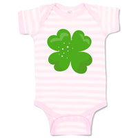 Baby Clothes Irish Clover Dark Green Sparkle St Patrick's Day Baby Bodysuits