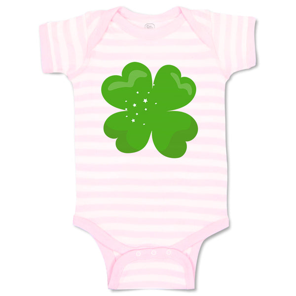 Baby Clothes Irish Clover Dark Green Sparkle St Patrick's Day Baby Bodysuits