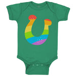 Baby Clothes Lucky Horseshoe Rainbow St Patrick's Day Baby Bodysuits Cotton