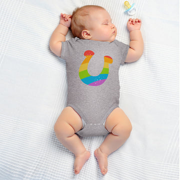 Baby Clothes Lucky Horseshoe Rainbow St Patrick's Day Baby Bodysuits Cotton