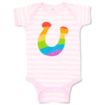 Baby Clothes Lucky Horseshoe Rainbow St Patrick's Day Baby Bodysuits Cotton