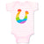Baby Clothes Lucky Horseshoe Rainbow St Patrick's Day Baby Bodysuits Cotton
