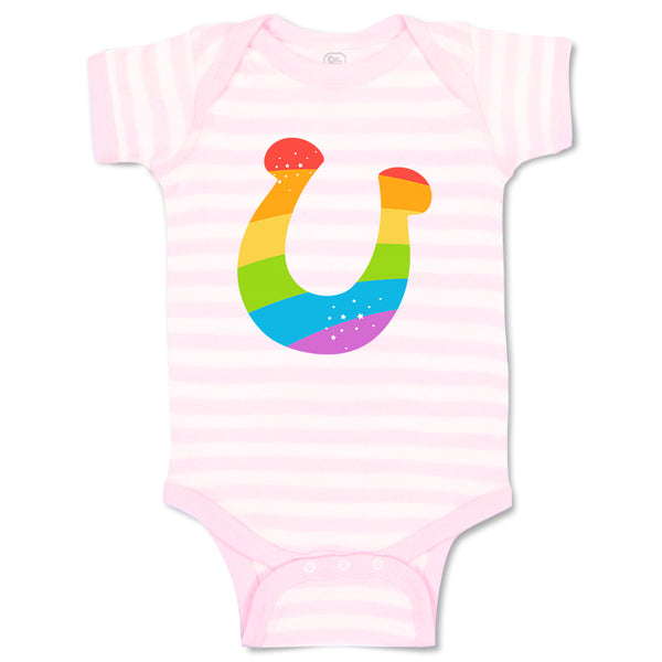 Baby Clothes Lucky Horseshoe Rainbow St Patrick's Day Baby Bodysuits Cotton