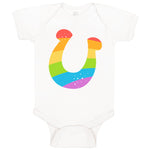 Baby Clothes Lucky Horseshoe Rainbow St Patrick's Day Baby Bodysuits Cotton