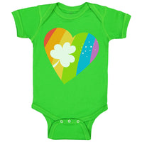 Baby Clothes Rainbow Heart Lucky Holidays and Occasions St Patrick's Day Cotton