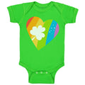 Baby Clothes Rainbow Heart Lucky St Patrick's Day Baby Bodysuits Cotton