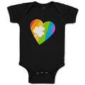 Baby Clothes Rainbow Heart Lucky St Patrick's Day Baby Bodysuits Cotton