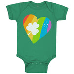 Baby Clothes Rainbow Heart Lucky St Patrick's Day Baby Bodysuits Cotton