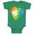 Baby Clothes Rainbow Heart Lucky St Patrick's Day Baby Bodysuits Cotton