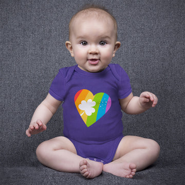 Baby Clothes Rainbow Heart Lucky Holidays and Occasions St Patrick's Day Cotton