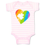 Baby Clothes Rainbow Heart Lucky Holidays and Occasions St Patrick's Day Cotton