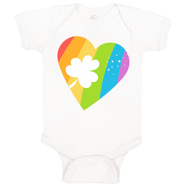 Baby Clothes Rainbow Heart Lucky St Patrick's Day Baby Bodysuits Cotton