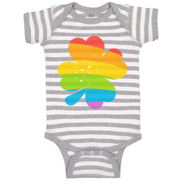 Baby Clothes Rainbow Clover Holidays and Occasions St Patrick's Day Cotton