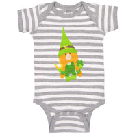 Baby Clothes Leprechaun Lucky Horseshoe St Patrick's Day Baby Bodysuits Cotton