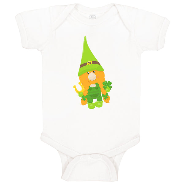 Baby Clothes Leprechaun Lucky Horseshoe St Patrick's Day Baby Bodysuits Cotton