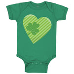 Baby Clothes Heart Clover St Patrick's Day Baby Bodysuits Boy & Girl Cotton