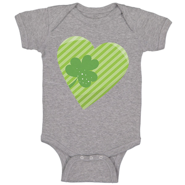 Baby Clothes Heart Clover St Patrick's Day Baby Bodysuits Boy & Girl Cotton