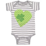 Baby Clothes Heart Clover St Patrick's Day Baby Bodysuits Boy & Girl Cotton