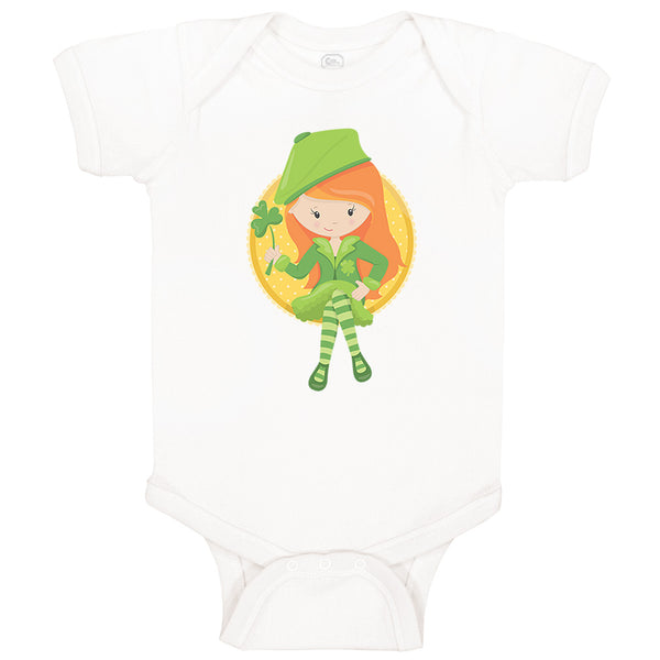 Baby Clothes Leprechaun Girl Money St Patrick's Day Baby Bodysuits Cotton