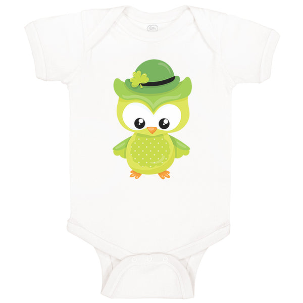 Baby Clothes Leprechaun Owl Hat St Patrick's Day Baby Bodysuits Cotton