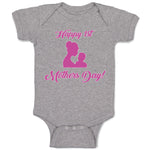 Baby Clothes Happy 1St Mothers Day with Mother and Son Image Baby Bodysuits