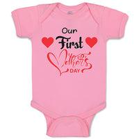 Baby Clothes Our First Mother's Day with Heart Baby Bodysuits Boy & Girl Cotton