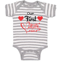 Baby Clothes Our First Mother's Day with Heart Baby Bodysuits Boy & Girl Cotton