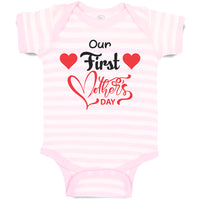 Baby Clothes Our First Mother's Day with Heart Baby Bodysuits Boy & Girl Cotton