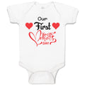 Baby Clothes Our First Mother's Day with Heart Baby Bodysuits Boy & Girl Cotton