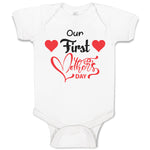 Baby Clothes Our First Mother's Day with Heart Baby Bodysuits Boy & Girl Cotton