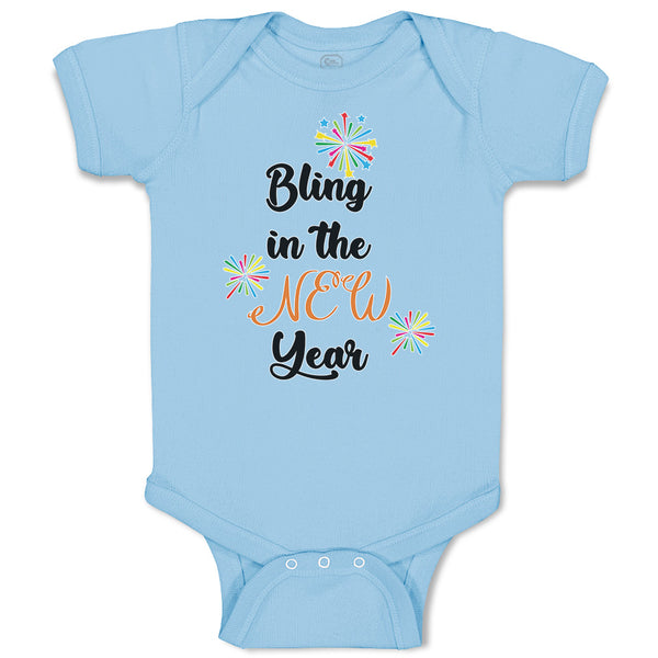 Baby Clothes Bling in The New Year with Crackers Baby Bodysuits Cotton