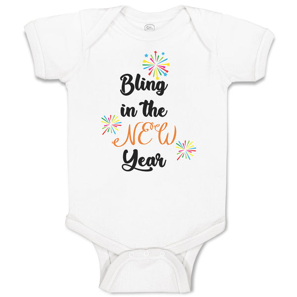 Baby Clothes Bling in The New Year with Crackers Baby Bodysuits Cotton