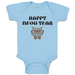 Baby Clothes Happy Meow Year Pet Animal Cat Face with Sunglass and Bow Cotton