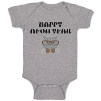 Baby Clothes Happy Meow Year Pet Animal Cat Face with Sunglass and Bow Cotton