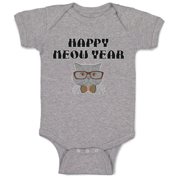 Baby Clothes Happy Meow Year Pet Animal Cat Face with Sunglass and Bow Cotton