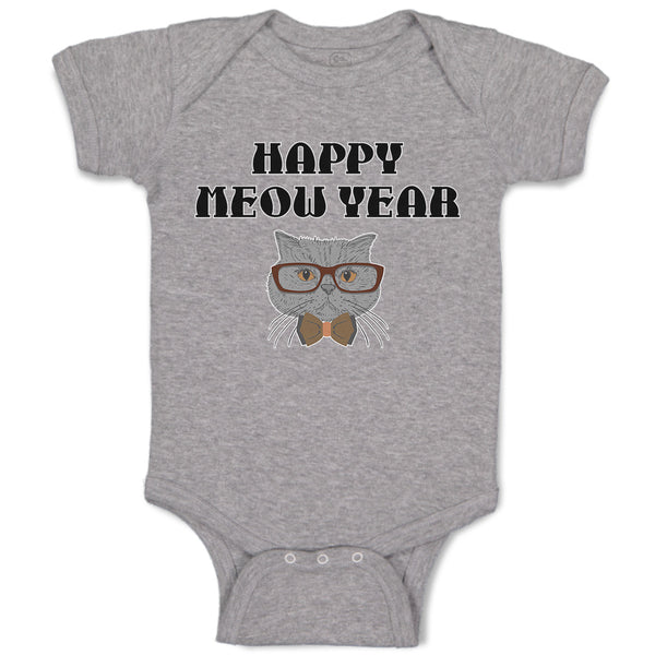 Baby Clothes Happy Meow Year Pet Animal Cat Face with Sunglass and Bow Cotton