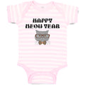Baby Clothes Happy Meow Year Pet Animal Cat Face with Sunglass and Bow Cotton