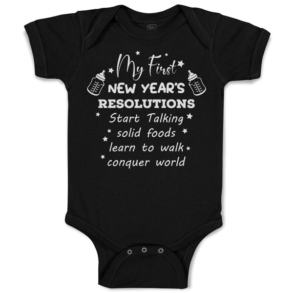 Baby Clothes Year's Resolutions Talking Solid Foods Learn Walk Conquer Cotton