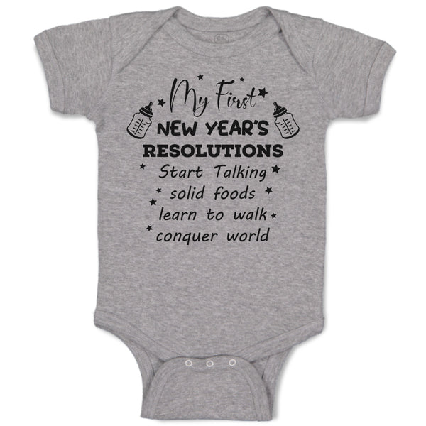 Baby Clothes Year's Resolutions Talking Solid Foods Learn Walk Conquer Cotton